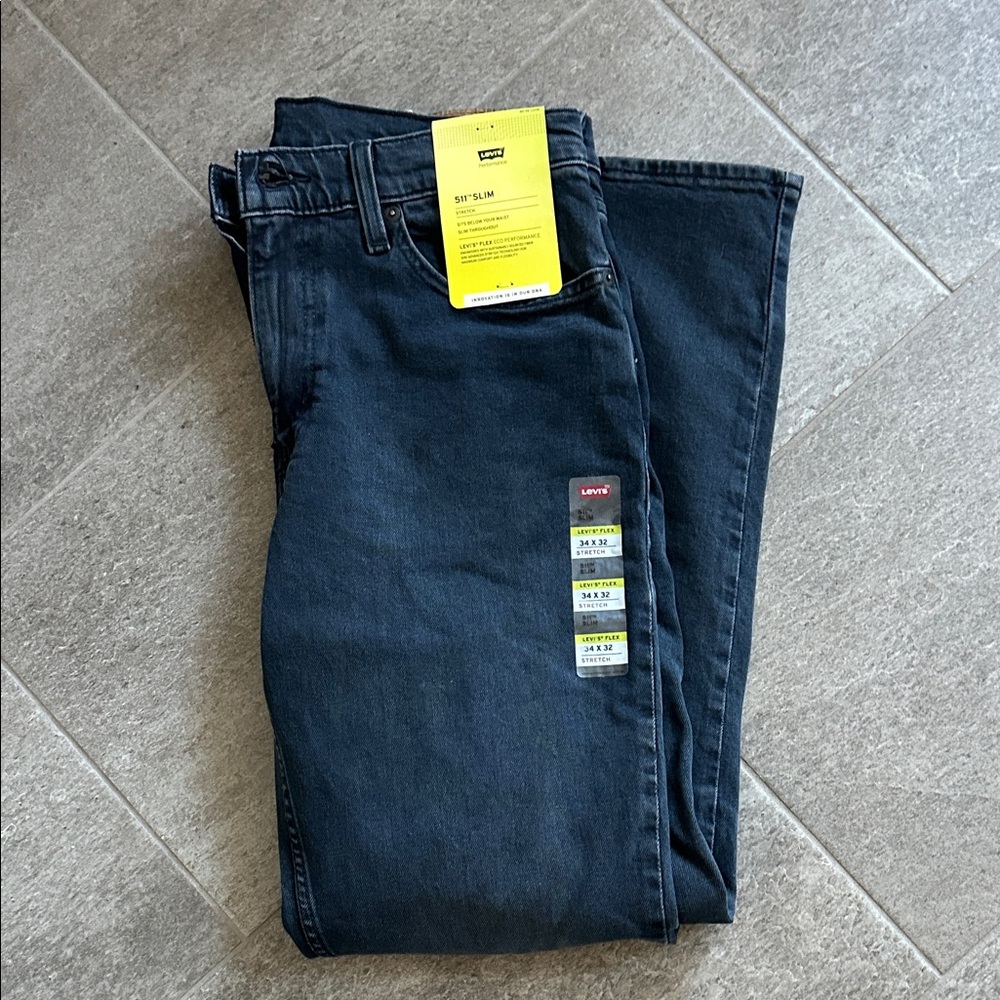 Levi's 511 Slim Men's Dark Wash Jeans 34X32